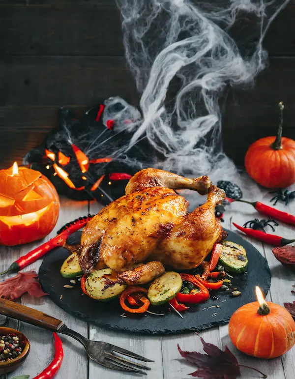 pollo arrosto ricetta per halloween