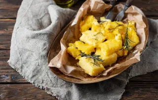 ricetta per polenta avanzata fritta con pancetta bacon