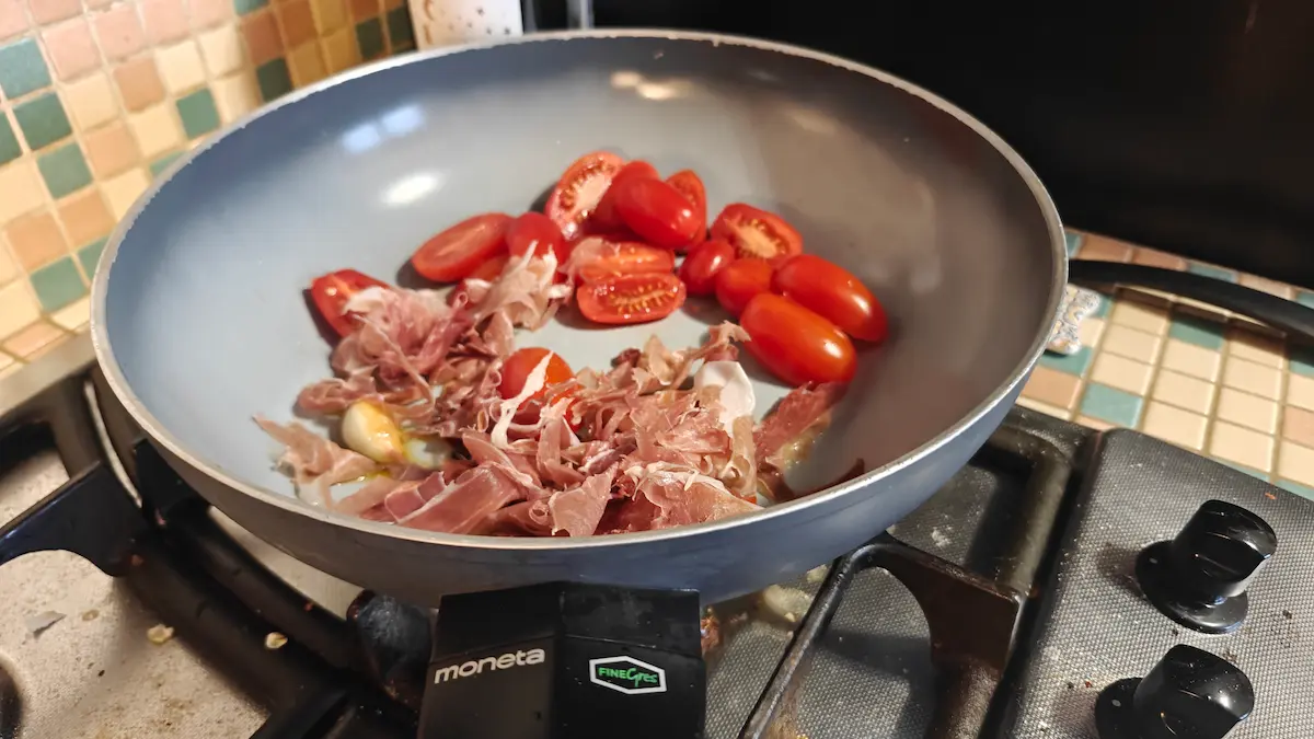 pasta coi pomodorini per il menù del sabato