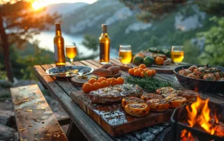 bbq al fresco in montagna